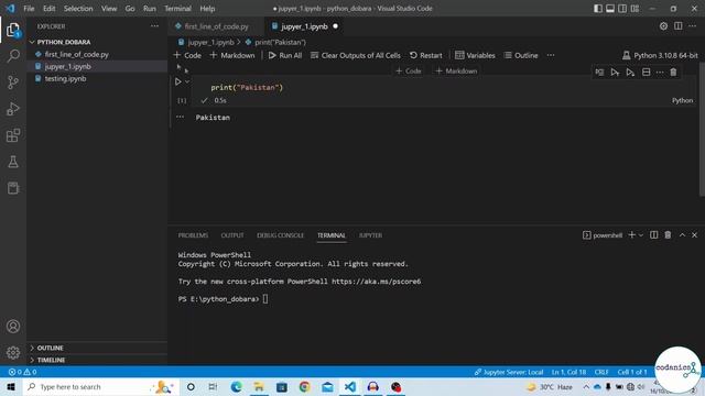 Jupyter notebook in VScode смотреть онлайн