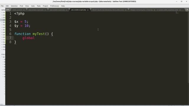 Learn about variables scope in PHP смотреть онлайн