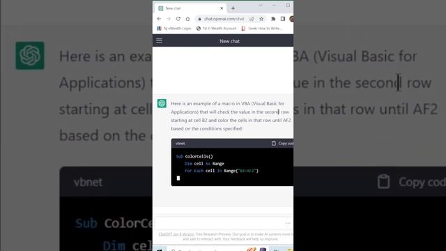 Cell formatting in Excel using Chat GPT #excel #ai #artificialintelligence #chatgpt #macro смотреть онлайн