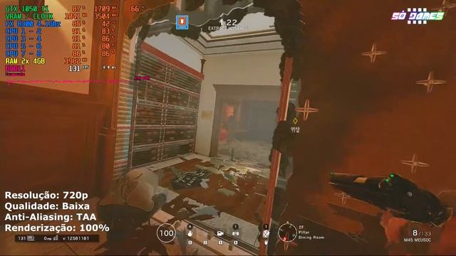Gameplay | AMD FX 8300 + GTX 1050 Ti no Rainbow Six: Siege - Cenário #8 (720p) смотреть онлайн