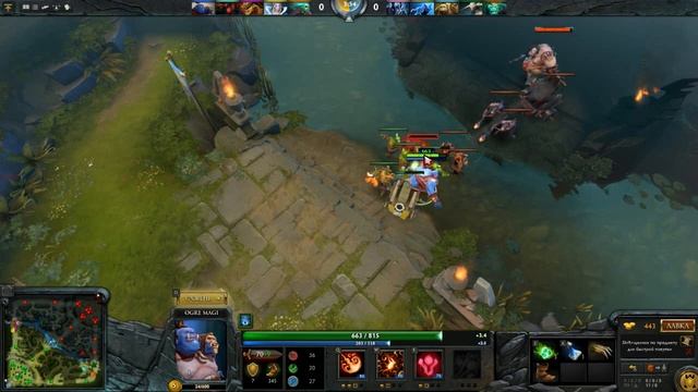 Dota2-тренируюсь играть за Огров,с ботами смотреть онлайн