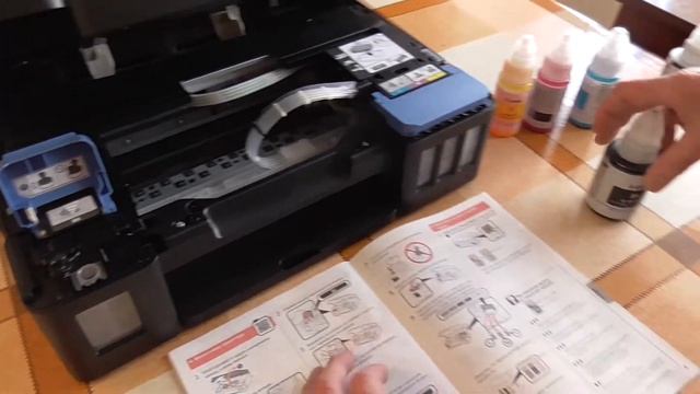 Принтер Canon Pixma G2411, первая заправка, установка драйверов, распечатка фотографии