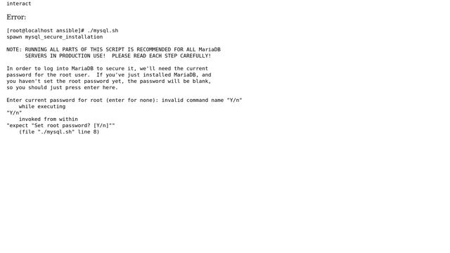 Unix & Linux: MySQL automation through expect смотреть онлайн