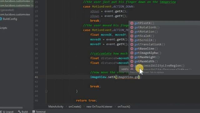 Drag/Move views around the screen in Android Studio || Dragging Views with MotionEvent | Custom Vie смотреть онлайн
