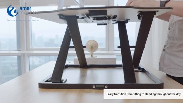 EZUP SURFACE (EZUP3222) by Amer Mounts | Ultra Slim Height Adjustable Standing Desk смотреть онлайн