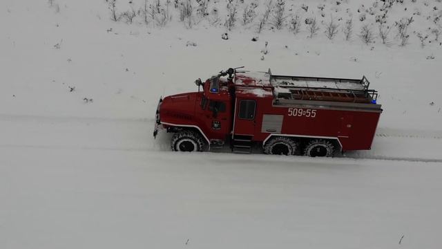Ural 4230 - Classic Fire Truck on duty in Poland смотреть онлайн
