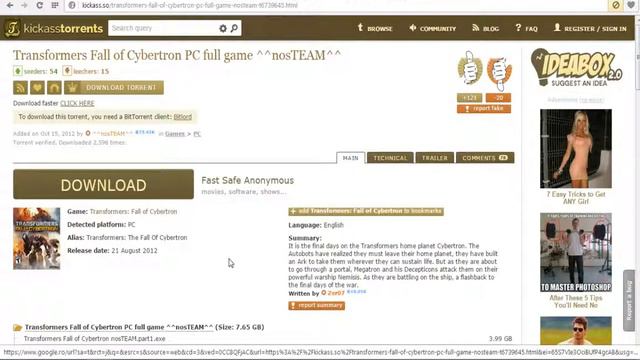 How To Download Transformers Fall of Cybertron!!!! смотреть онлайн