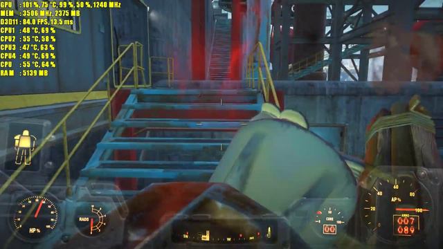 Fallout 4 | GTX 970 & i7 6700k NON-OC | 1080p Ultra preset Settings | FRAME-RATE TEST смотреть онлайн