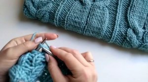 Оригинальный чехол на подушку спицами. Украшаем дом.