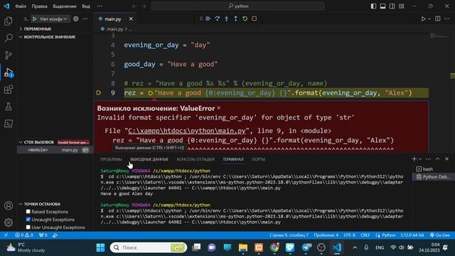 Урок 311. Форматирование строк в Python смотреть онлайн