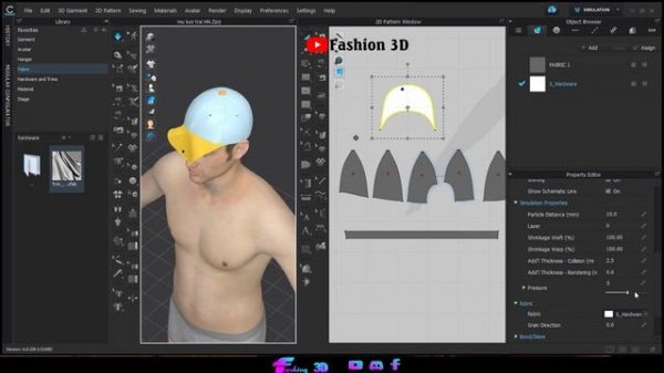 How to make a baseball cap in Marvelous Designer/ Clo3D |Making of Baseball Cap | Fashion3D