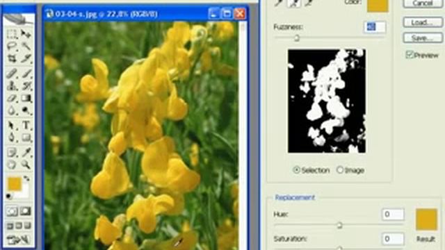 Уроки фотошопа -- Замена цвета отдельного фрагмента смотреть онлайн