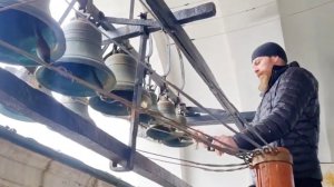 Колокольный звон в Троице-Сергиевой лавре, звонарь иеродиакон Герасим Trinity-Sergius Lavra