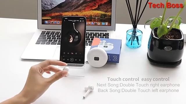 TW13 Wireless Bluetooth Headset LED Display Touch Control смотреть онлайн