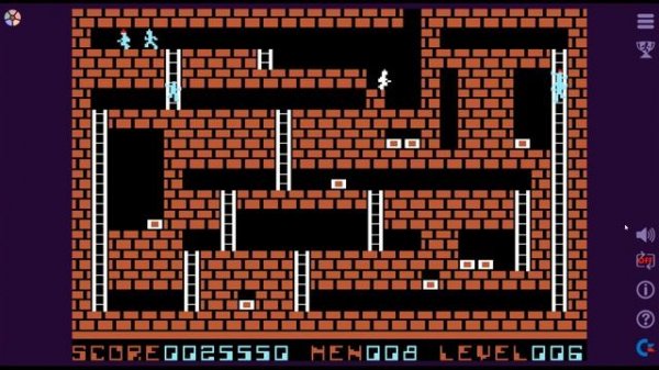 Lode Runner classic first gameplay, level 1-9. Free Game / Прохождение первых уровней