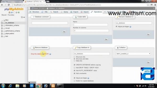 using phpmyadmin in xampp and remote servers