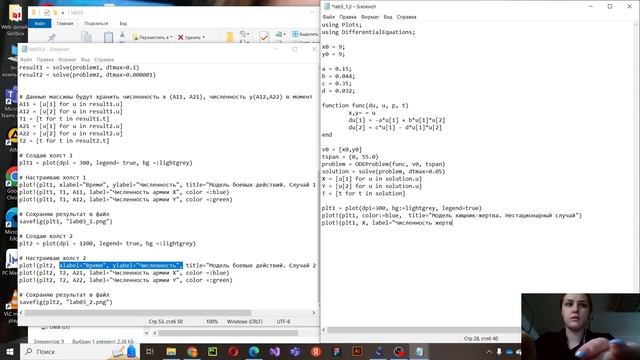Математическое моделирование. Лабораторная работа №5. Выполнение