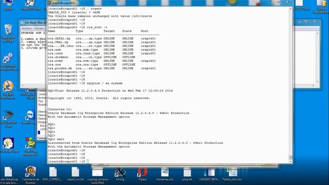 Upgrade ASM and DATABASE ORACLE 11.2.0.4 TO 12.1.0.2.0 - 1/2 . Upgrade ASM смотреть онлайн