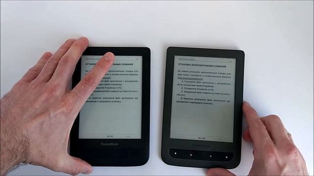 Сравнение экранов Eink Carta и Eink Pearl на примере PocketBook 625 Basic Touch 2 и 624 Basic Touch