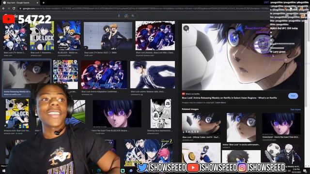 Ishowspeed's opinion about Blue Lock anime смотреть онлайн