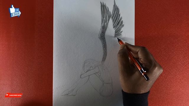 Angel Drawing/How to draw Angel wings смотреть онлайн