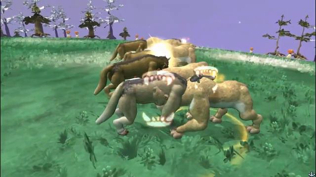 Smilodon Pack vs Dire Wolf Pack | Cenozoic Era Battle [S3E6] | SPORE смотреть онлайн