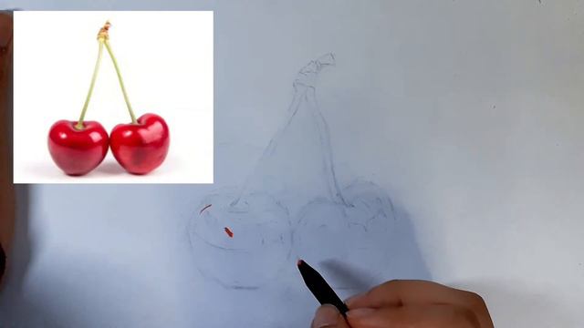 Como desenhar cereja realista com materiais simples | Rayssa Gabriela смотреть онлайн
