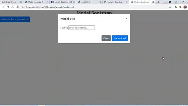 #Deepak G Techno How to make Modal in Bootstrap-4 смотреть онлайн