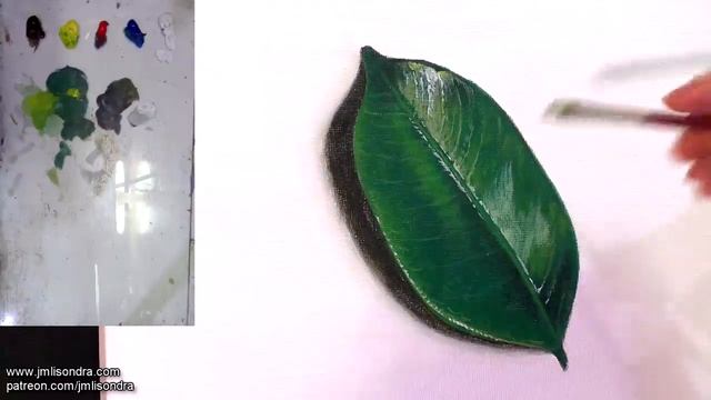 How to Paint Realistic Leaf in Acrylics / JMLisondra смотреть онлайн
