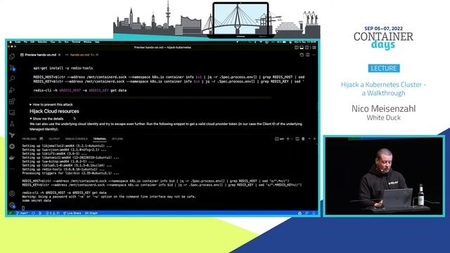 Hijack a Kubernetes Cluster - a Walkthrough - Nico Meisenzahl, White Duck смотреть онлайн