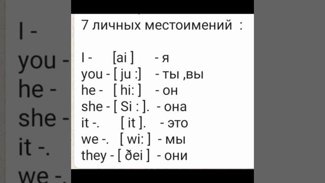 Lesson 4. Personal Pronouns.