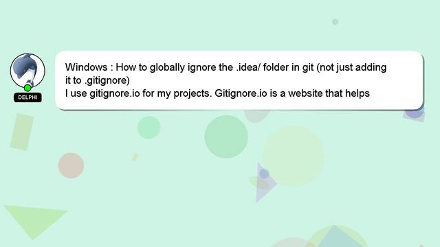 Windows : How to globally ignore the .idea/ folder in git (not just adding it to .gitignore) смотреть онлайн