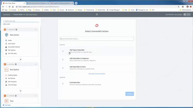 ConvertKit - Zapier Zap - Update Email Sequence смотреть онлайн