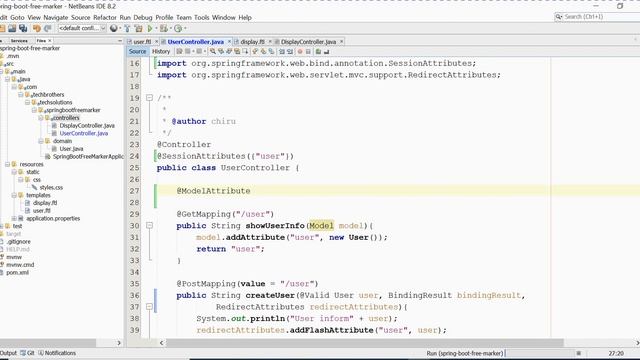 Spring Boot - Session Attributes смотреть онлайн