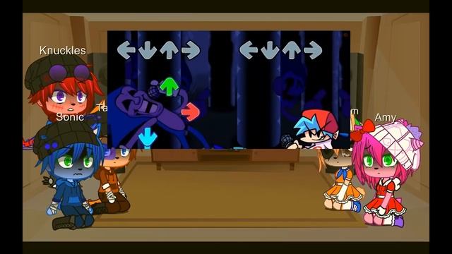 Sonic and his friends react to Friday night Funkin' (Sonic. EXE Mod) смотреть онлайн