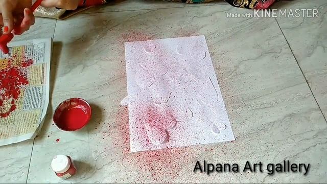 Spray painting with toothbrush/page desing/project khata design смотреть онлайн