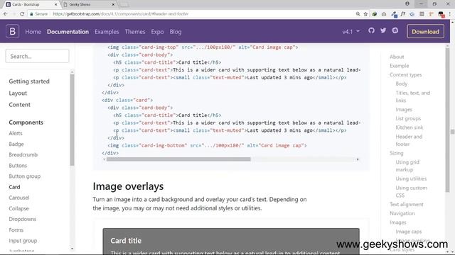 Card Image Overlays in Bootstrap (Hindi) смотреть онлайн