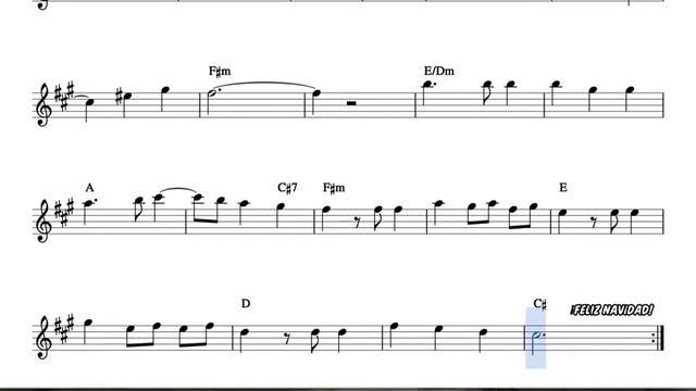 Ale Pun Partitura de Saxo Alto & Barítono Villancico смотреть онлайн