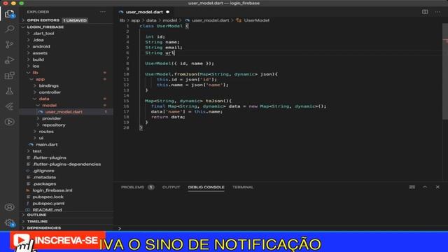 8 - FLUTTER + GETX - TERMINANDO A CONFIGURAÇÃO DO FIREBASE E CRIAR O MODELO DE USUÁRIO смотреть онлайн