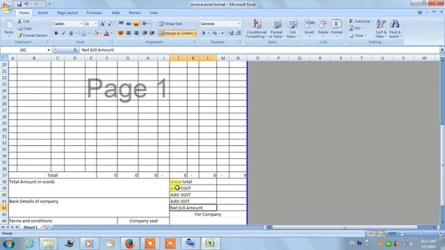 GST invoice using Excel file (sales invoice Format /Proforma) смотреть онлайн