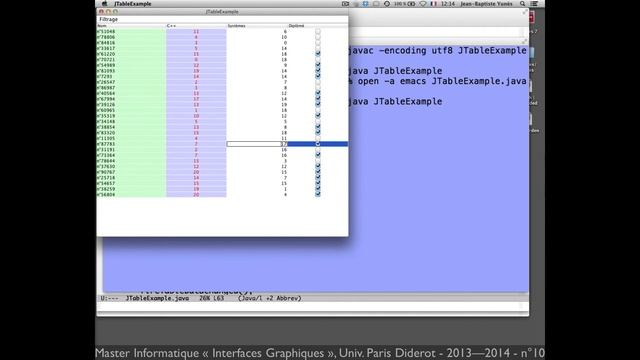IHM GUI Java Swing n°10 p.5 - JTable смотреть онлайн