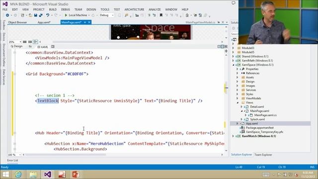 Designing Your XAML UI with Blend, 01, XAML Development in Visual Studio 2013, Part 1 смотреть онлайн