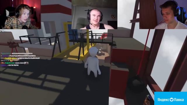 КОЛЛАБА С ДИПИНСОМ | DERZKO69 DEEPINS02 И ANEK_02 ИГРАЮТ В HUMAN FALL FLAT