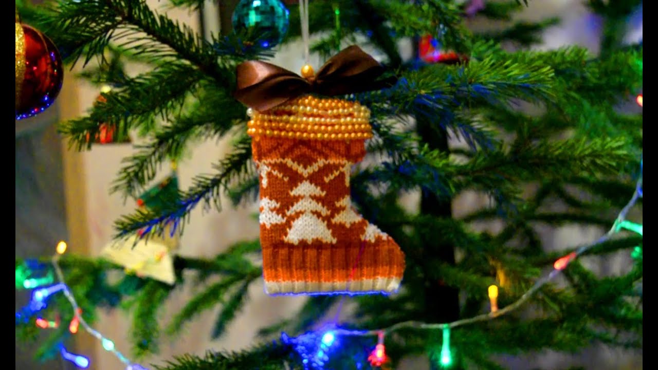 DIY. Новогодний декор. Гирлянда - Санта Клаус на оленях. Венок. Ёлочные игрушки своими руками. смотреть онлайн