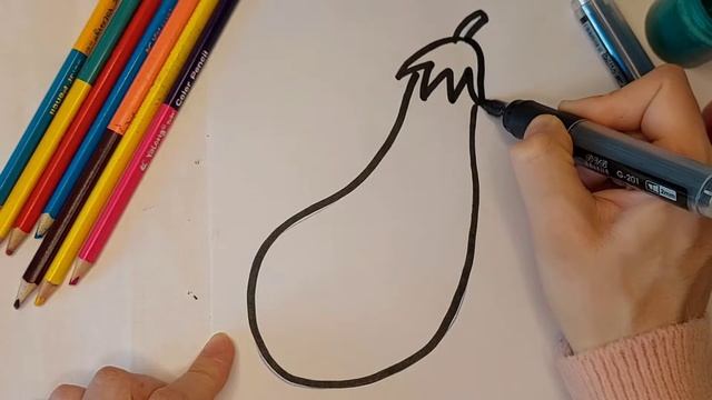 Bolalar uchun baqlajon chizish/Раскраска для детей/сурет салып уйрену | сурет салу баялды| drawdoll смотреть онлайн