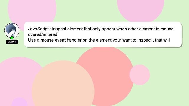 JavaScript : Inspect element that only appear when other element is mouse overed/entered смотреть онлайн
