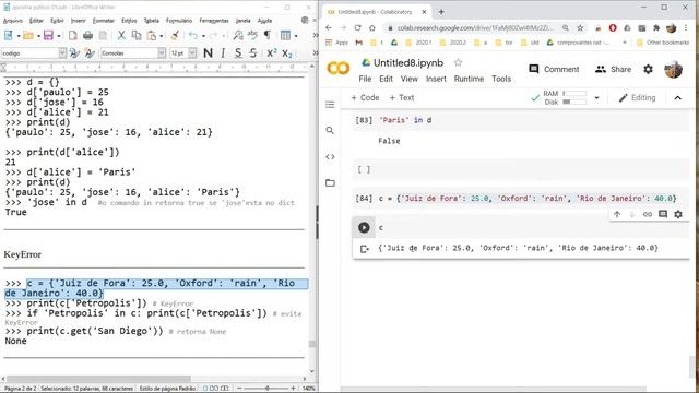 python 20 Dicionário dict() смотреть онлайн