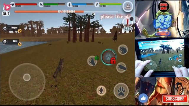 Scary Wolf : Online Multiplayer Game WildCraft Animal Sim Online 3D Wild Wolf Pet Simulator Games A смотреть онлайн
