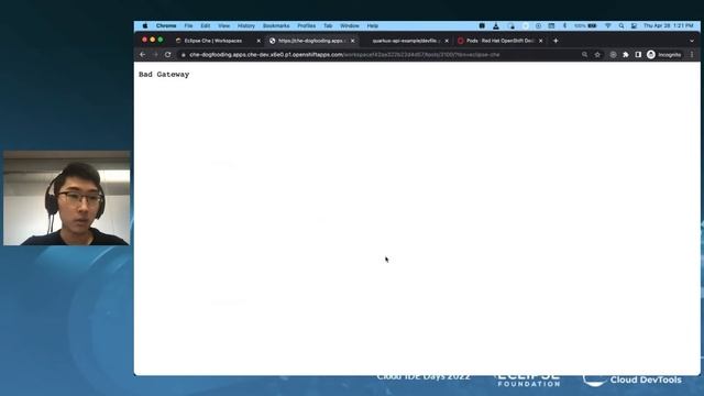 Run Your Favorite IDE on Kubernetes with Eclipse Che - Ilya and David - Cloud IDE Days 2022 смотреть онлайн