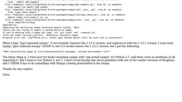 Raspberry Pi: Upgrading to Latest Numpy Version on Raspberry Pi 3 смотреть онлайн